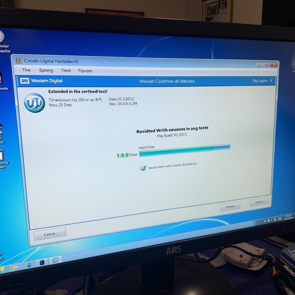 Running a Western Digital Extended Test on a Hard Drive