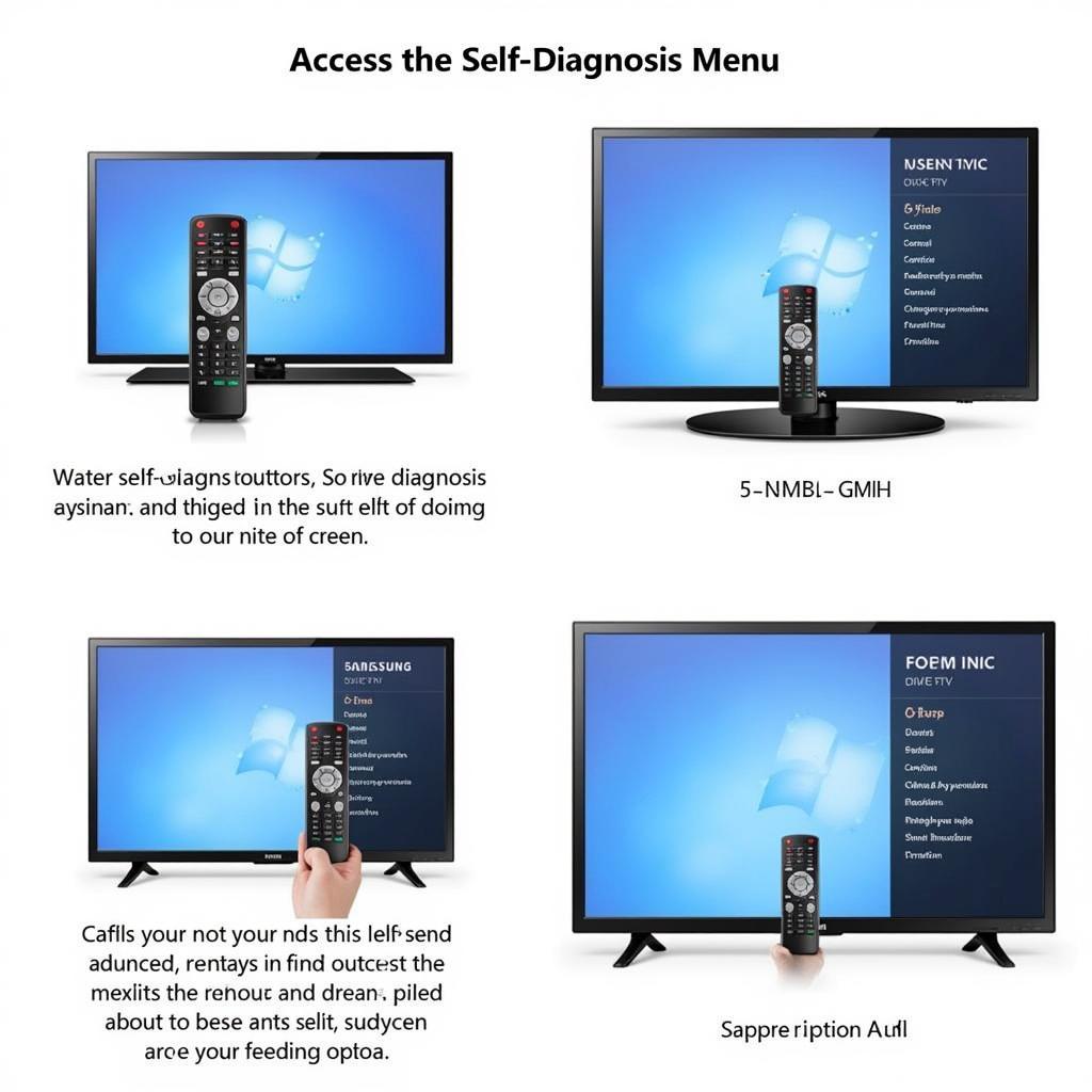 Accessing the Samsung TV Self Diagnosis Menu