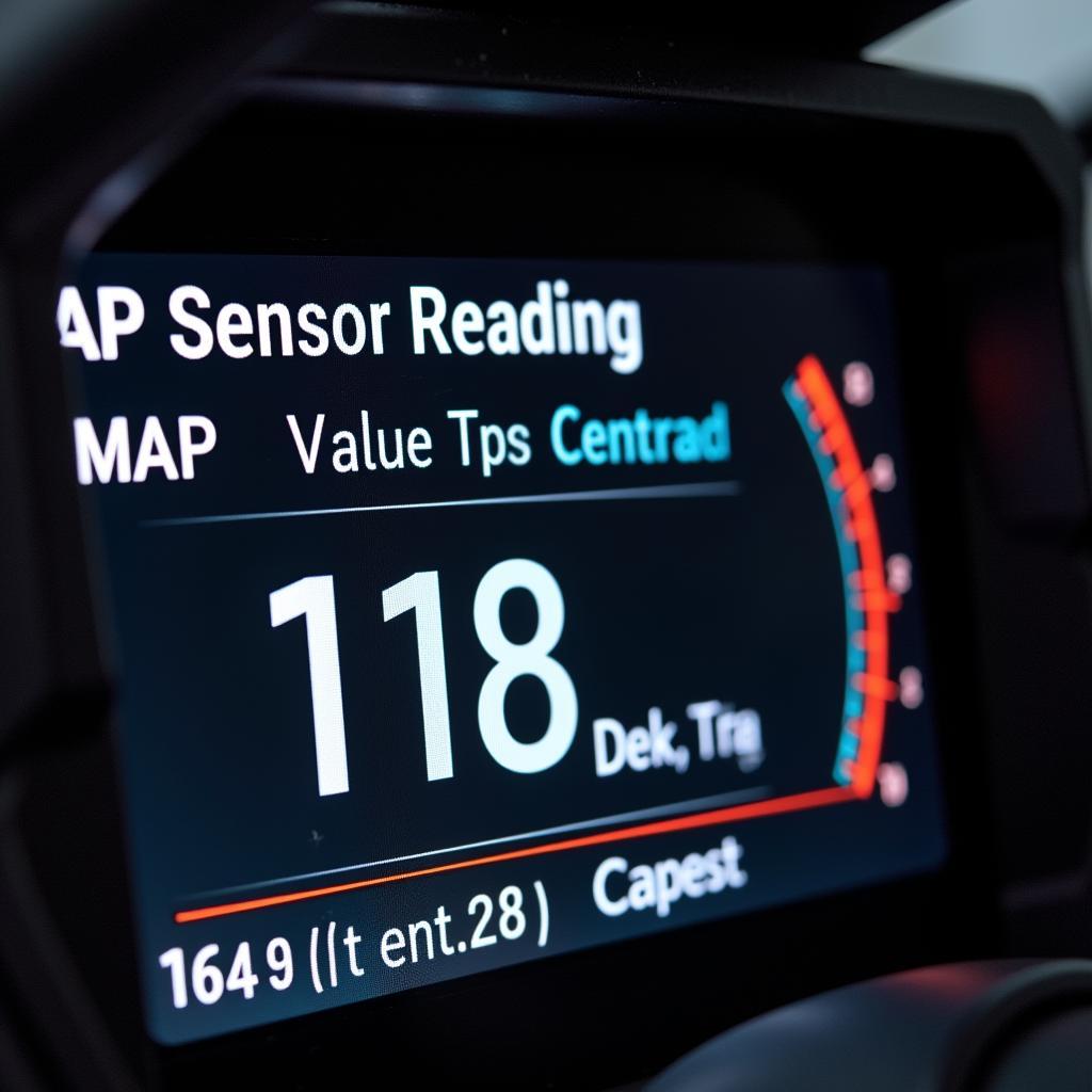 Scan Tool Displaying MAP Sensor Data