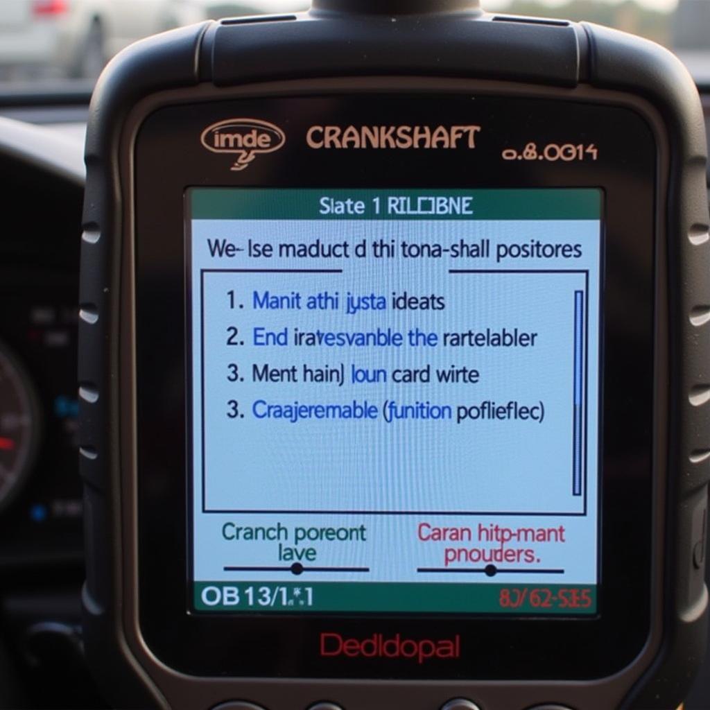 Scan Tool Performing Crankshaft Position Relearn