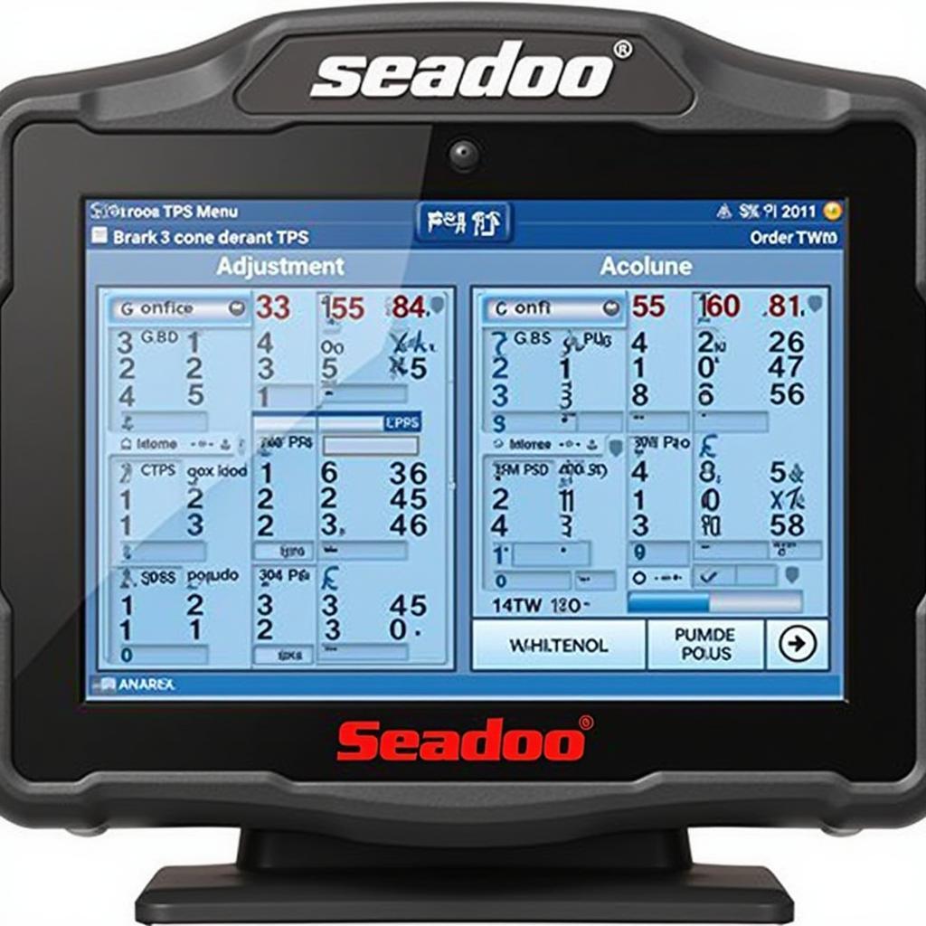 Seadoo Scan Tool Interface and TPS Menu