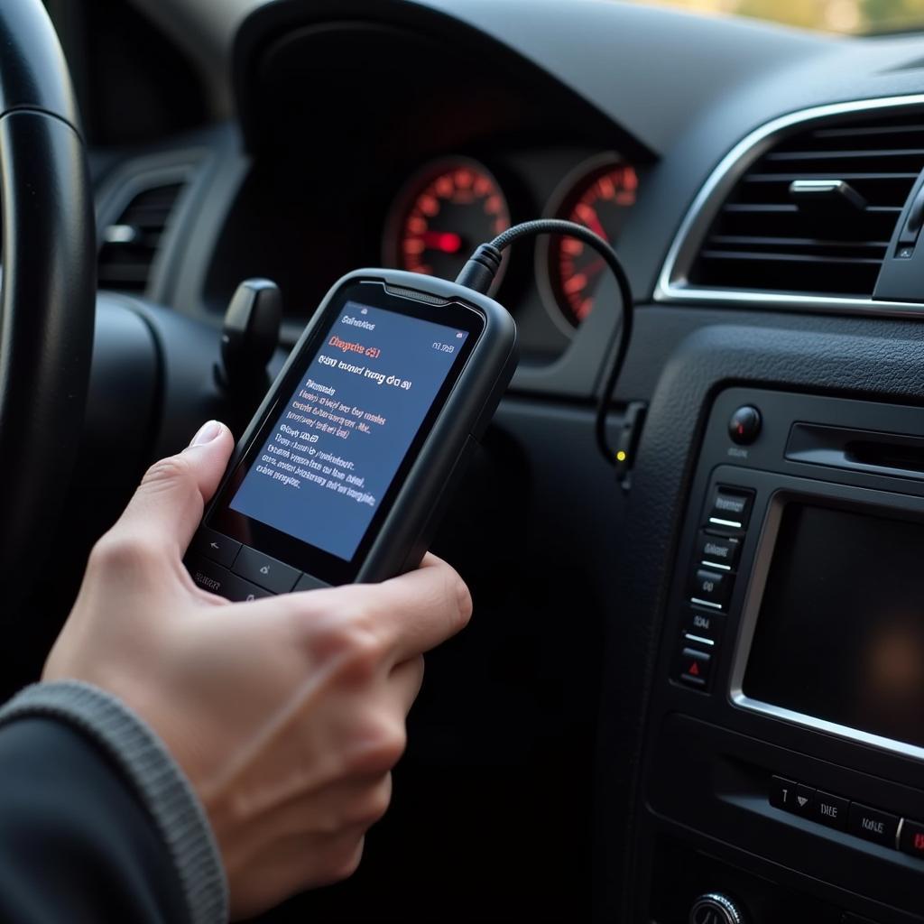 Smart Car Scanner Connected to OBD2 Port