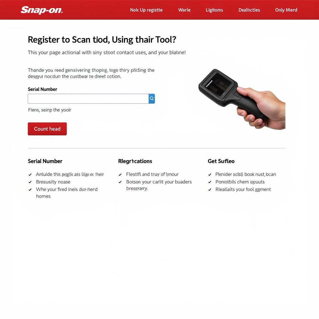 Registering a Snap-on Scan Tool Online