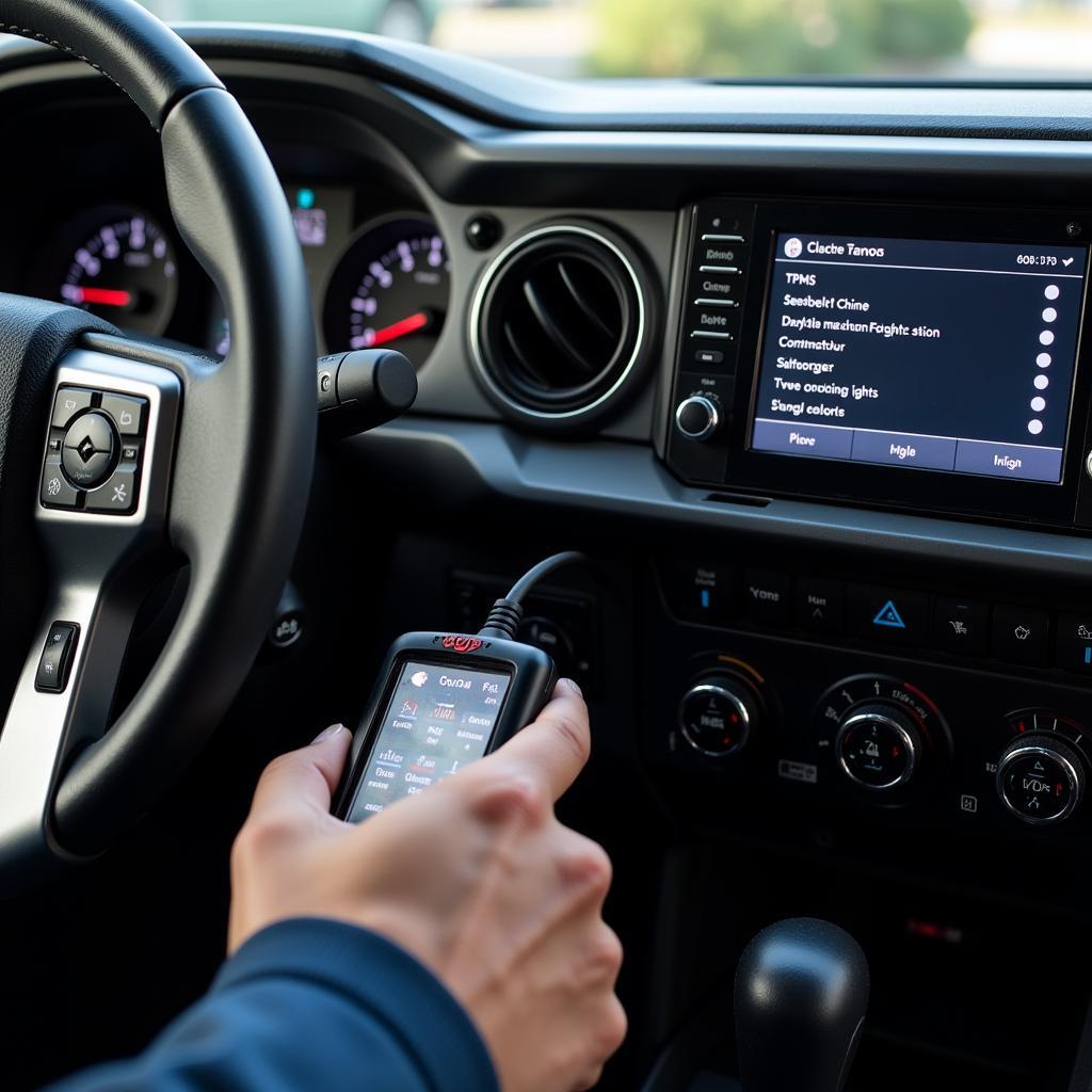 Adjusting Dealership Settings with a Scan Tool on a Toyota Tacoma