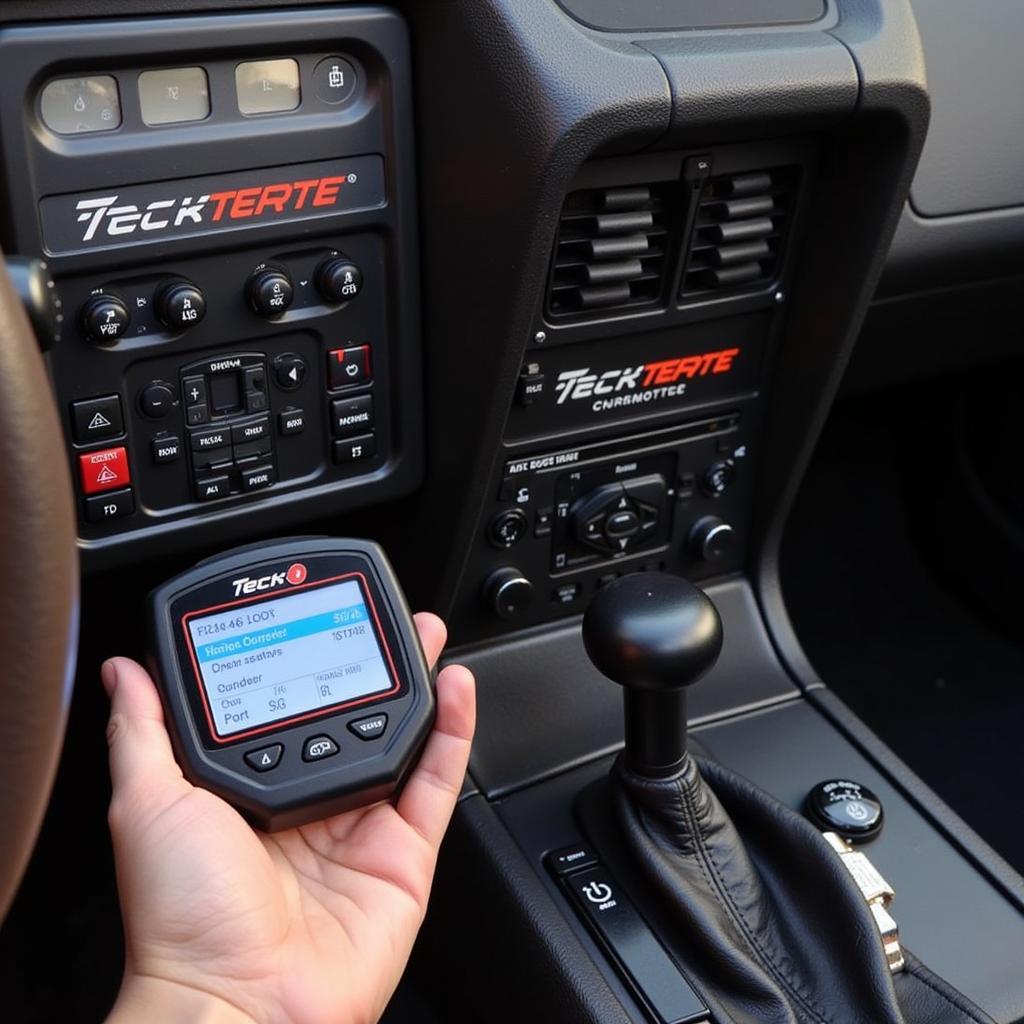 Tech 1 Scan Tool Connected to C4 Corvette Diagnostic Port