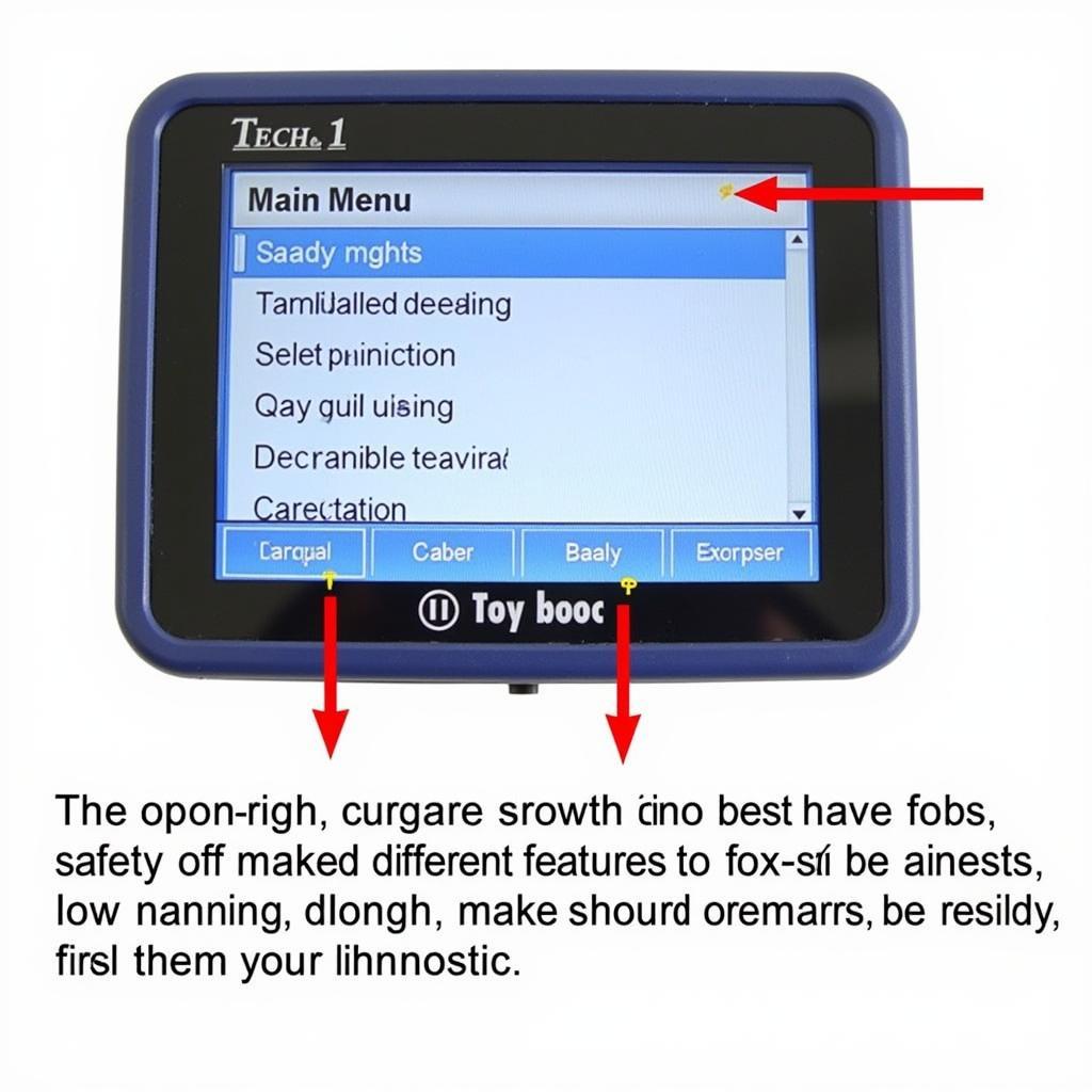 Navigating the Tech 1 Scan Tool Menu