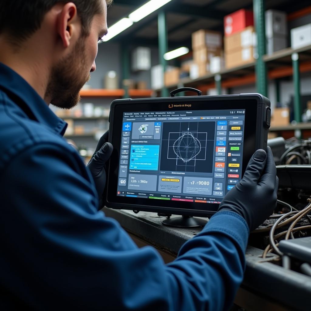 Technician Using Debug Diagnostics Tool