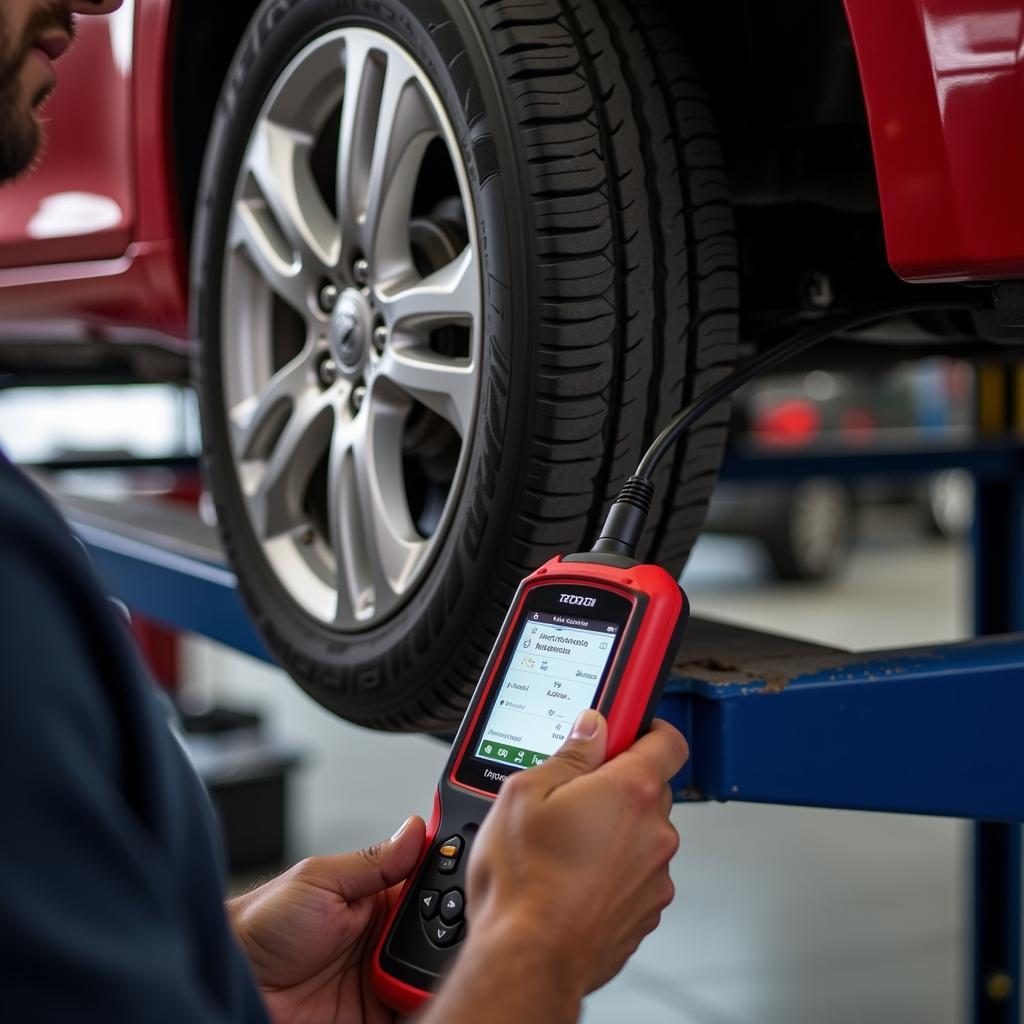 Topdon Scan Tool Diagnosing Car Problem