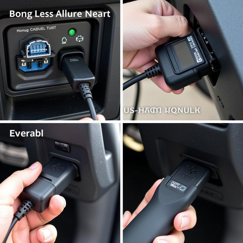 UDS Diagnostic Interface Connected to a Vehicle's OBD-II Port