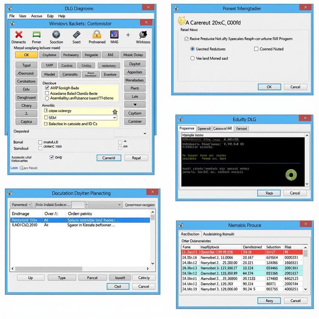 Windows DLG Diagnostics Tool Software Interface