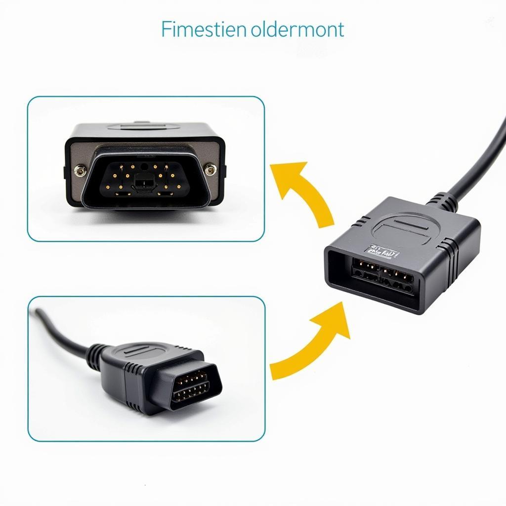 Connecting a 16 to 14 Adapter Car Scanner to an Older Vehicle