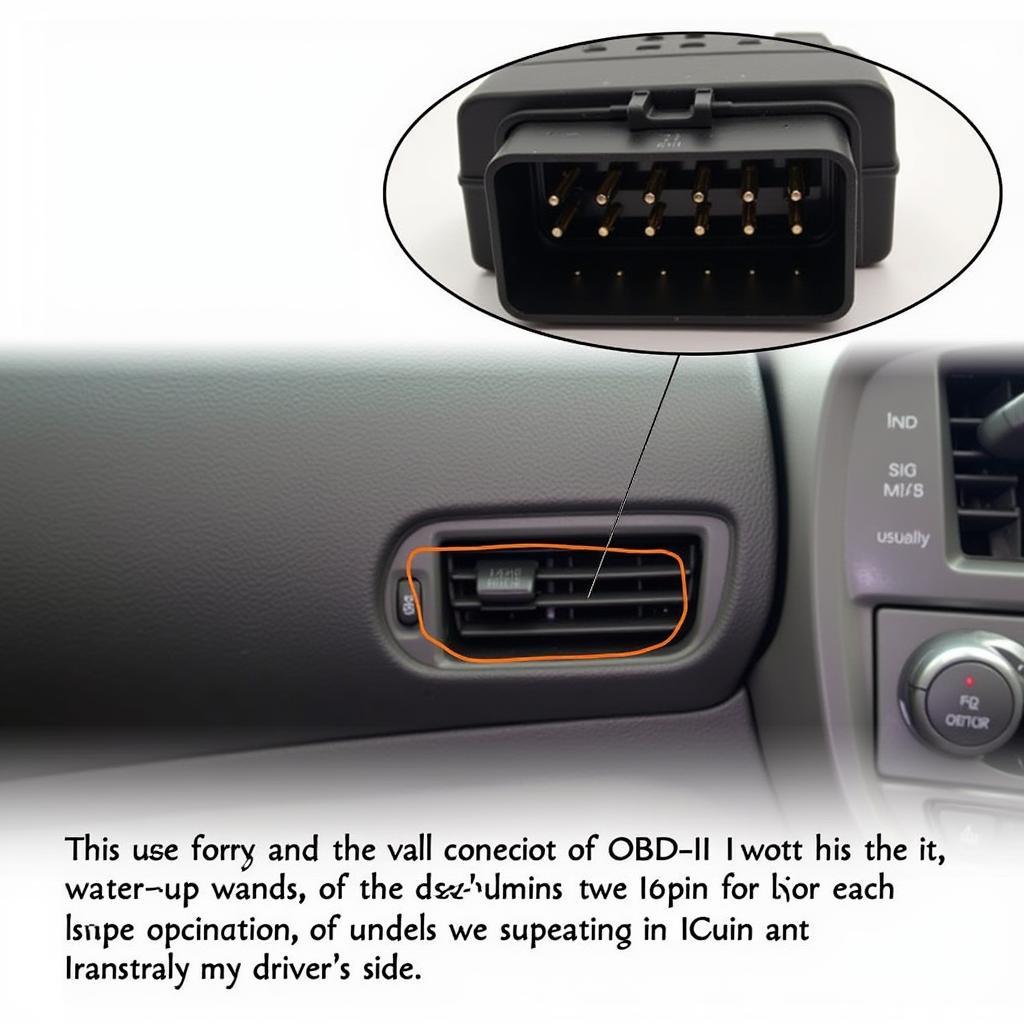 1996 Hyundai OBD2 Connector Location