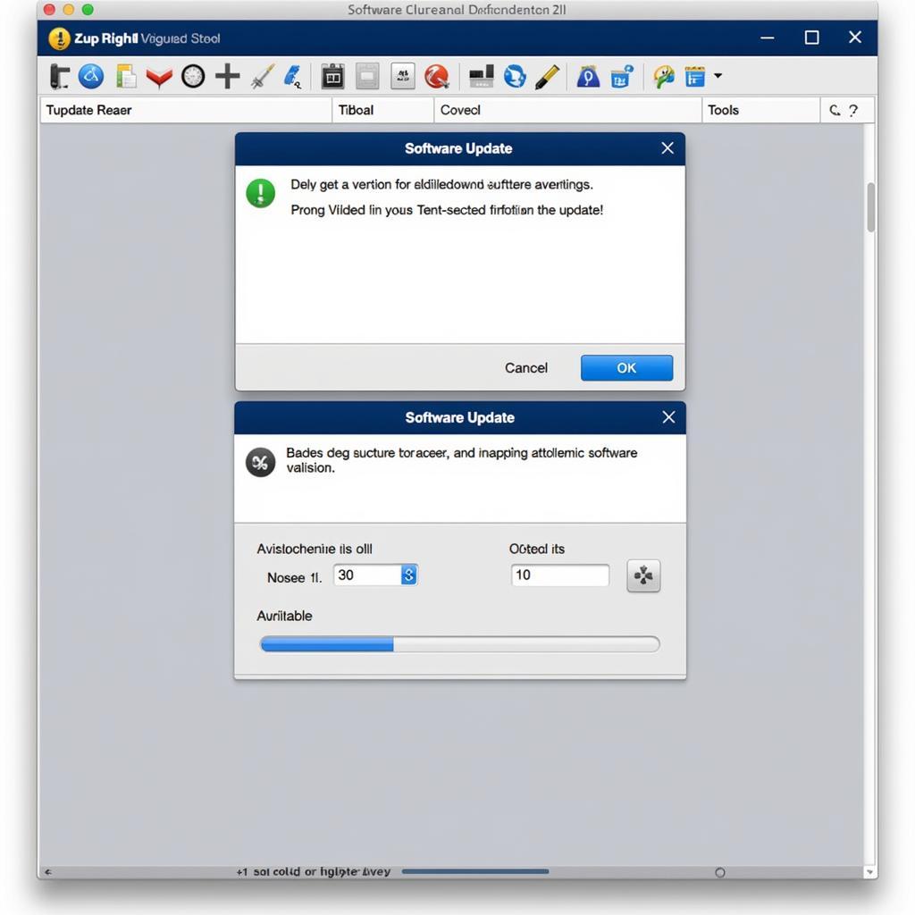 Bader Diagnostic Tool Software Update Screen