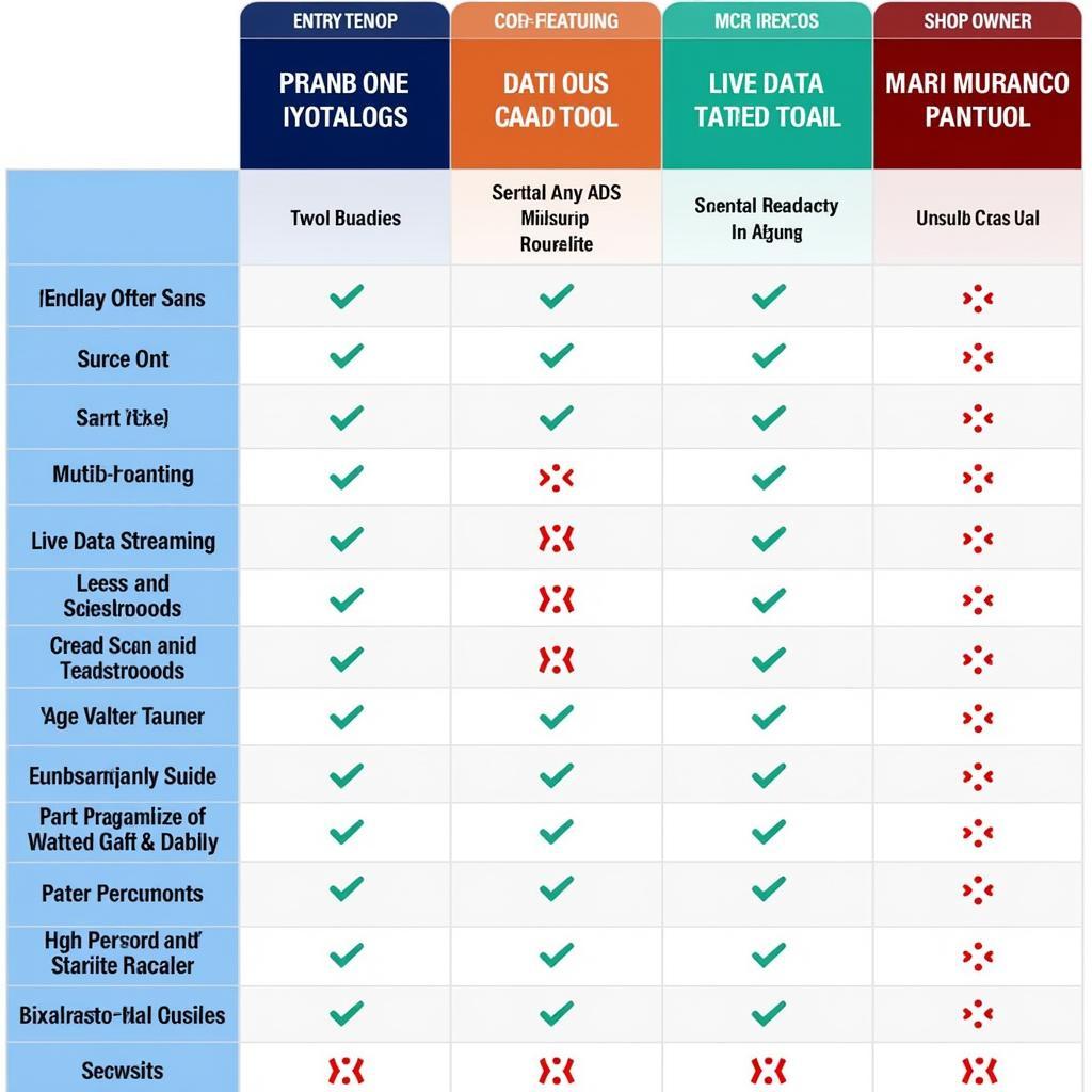 Best New Auto Scan Tool Comparison Chart