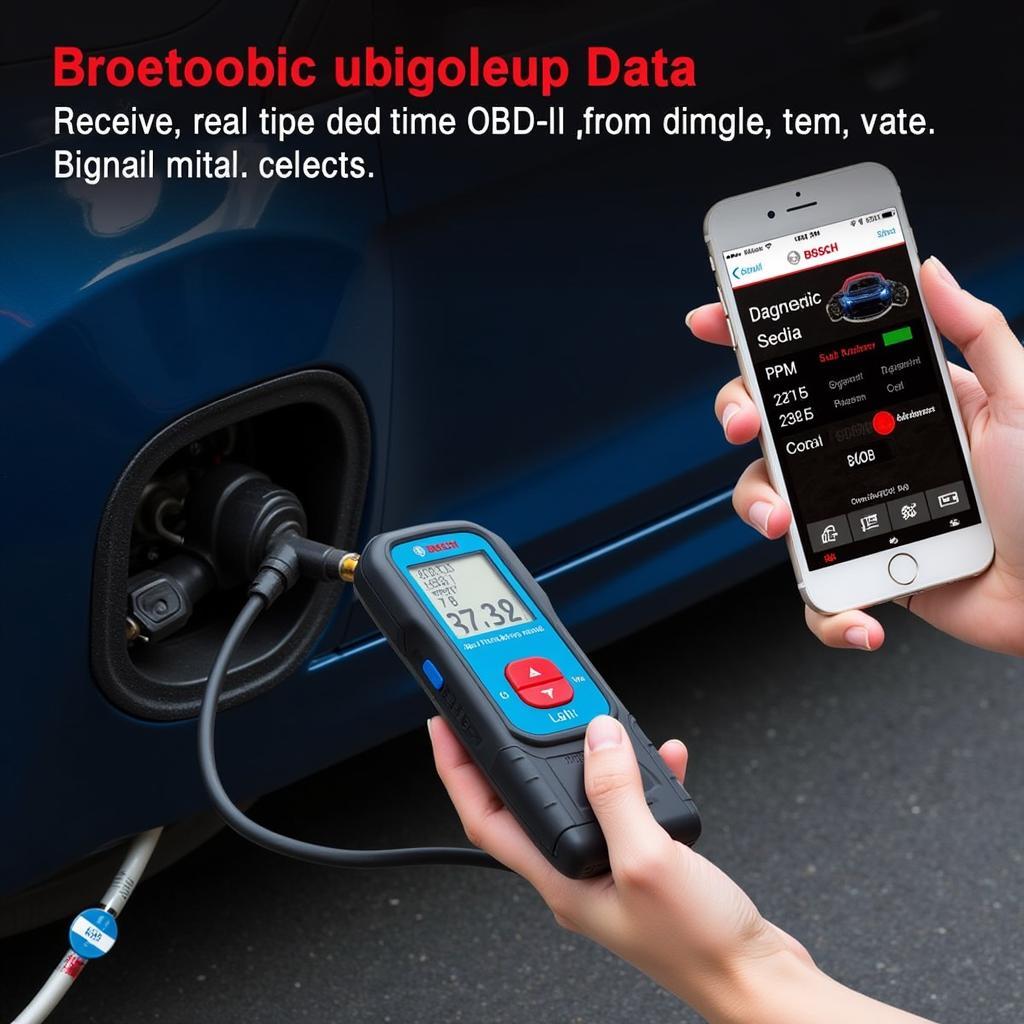 Bosch Bluetooth Scan Tool Connected to Smartphone