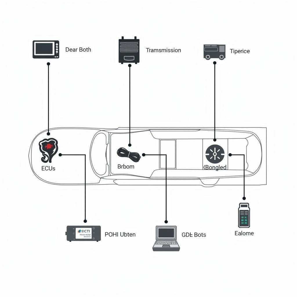 CAN Bus Network Diagram in a Modern Vehicle