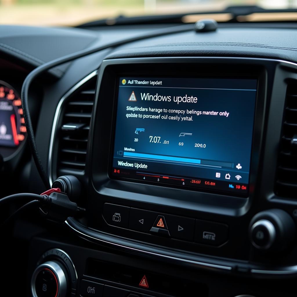 Car's Computer System Receiving a Windows Update