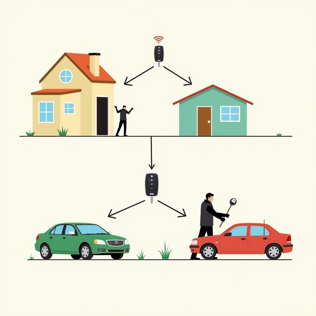 Car Scanner Relay Attack Diagram