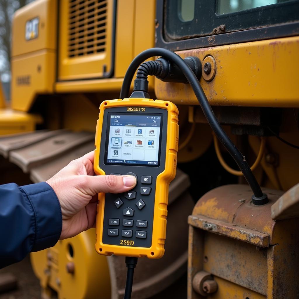 Connecting the Cat 259D Diagnostic Tool