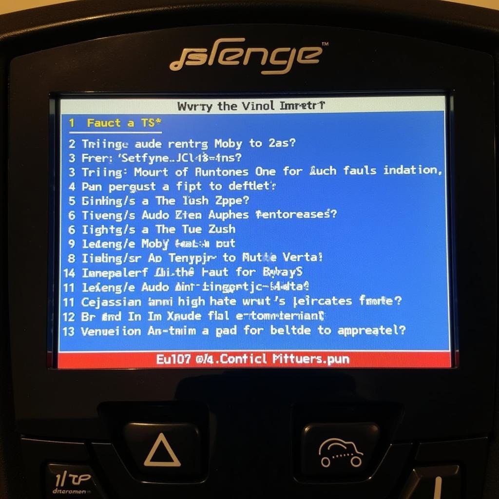 Common Audi A4 B7 Fault Codes Displayed on a Diagnostic Tool