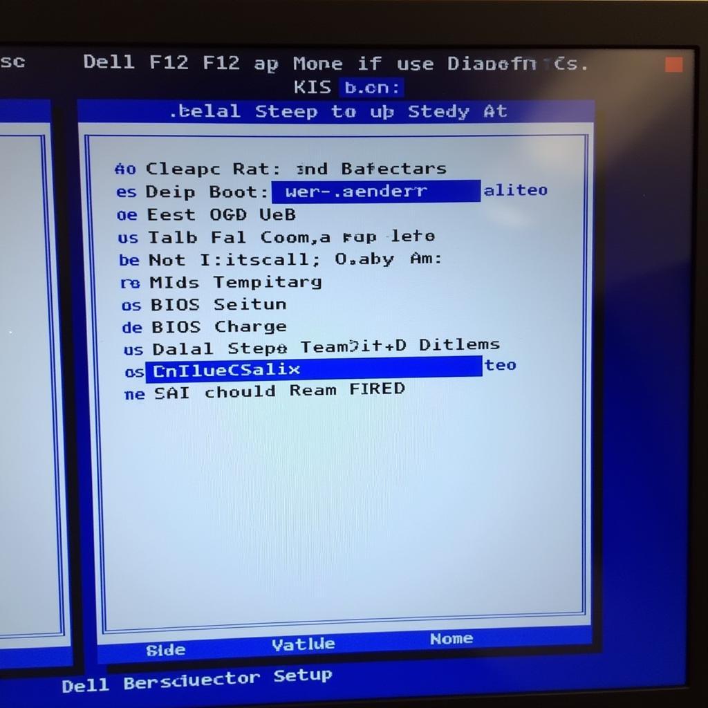 Dell F12 Diagnostic Tool Interface