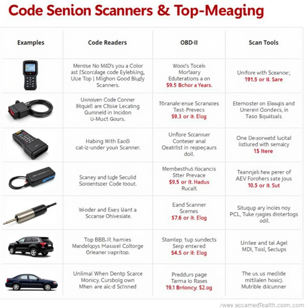 Different Types of Car Scanners and Their Prices