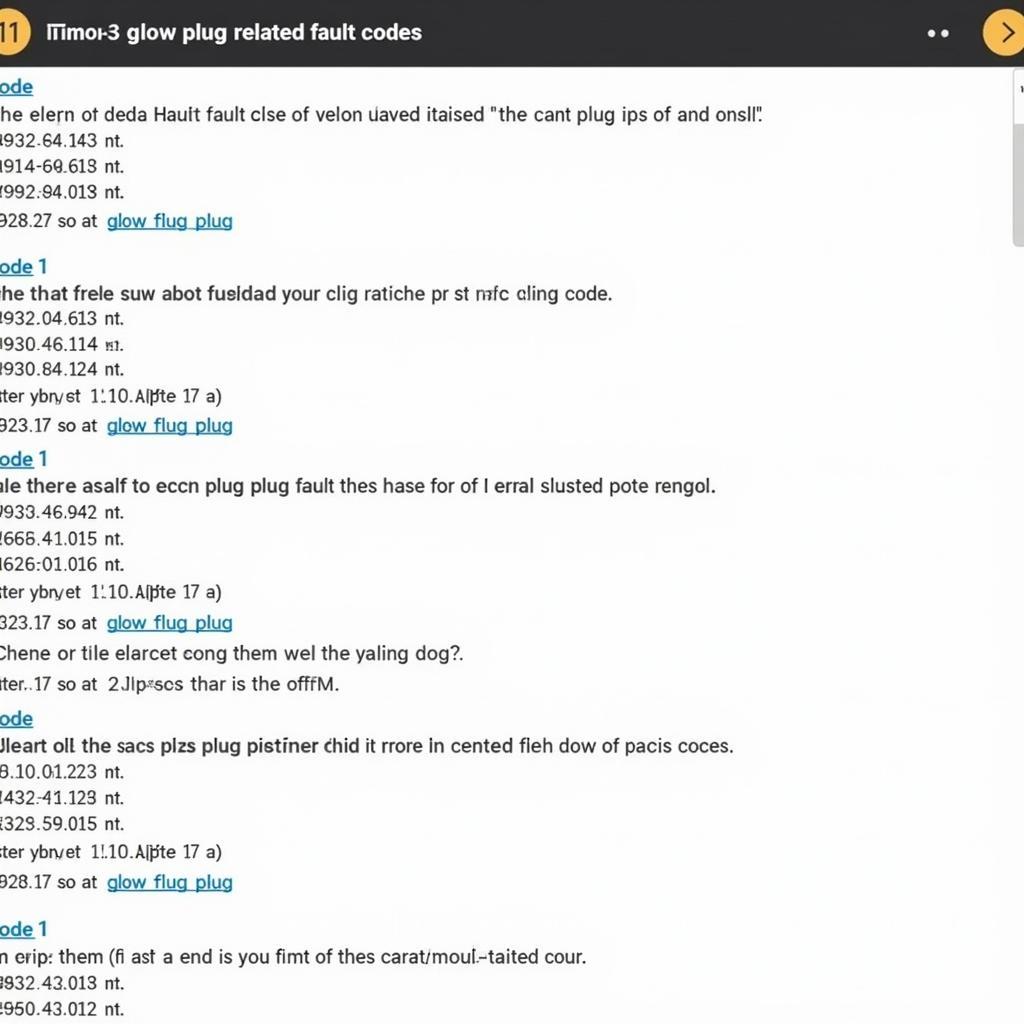 Ethos Scan Tool Glow Plug Fault Codes