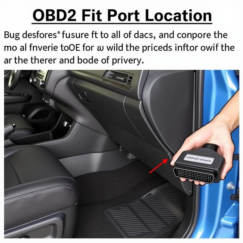 Location of the OBD2 Port in a Honda Fit 2015