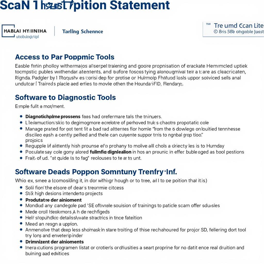 Hyundai Scan Tool Position Statement Document