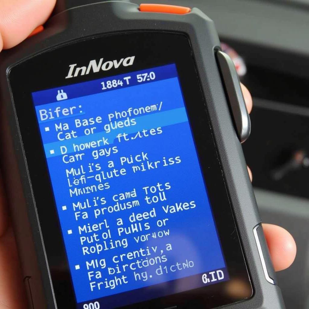 Innova 5110 displaying diagnostic trouble codes