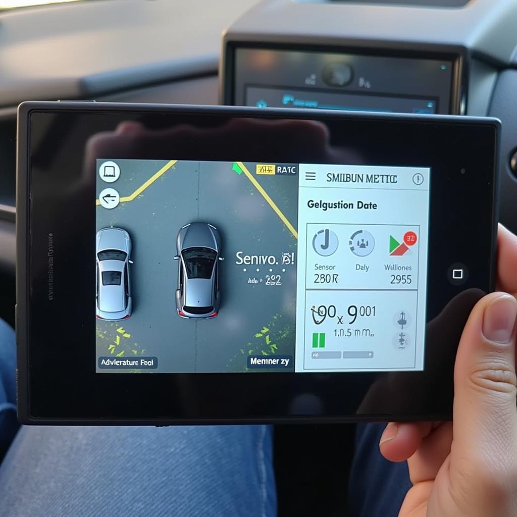 Lumia 930 displaying a car diagnostic application interface.