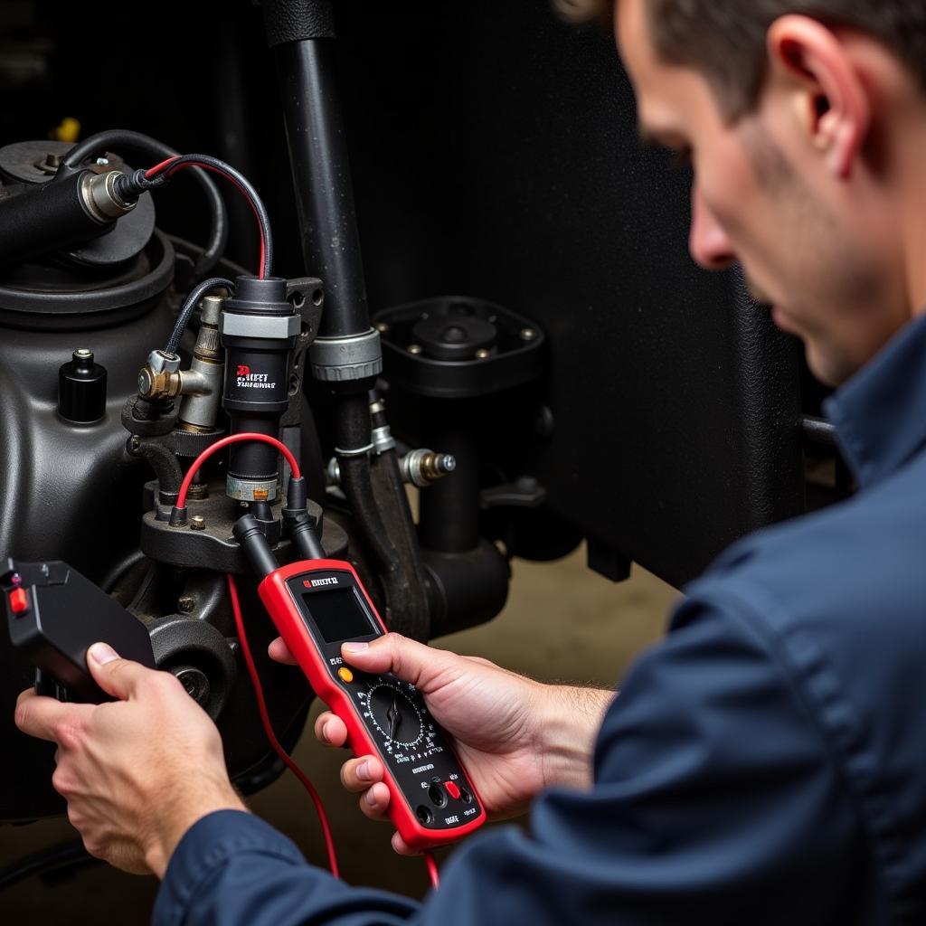 Mechanic Inspecting Silverado 4WD System