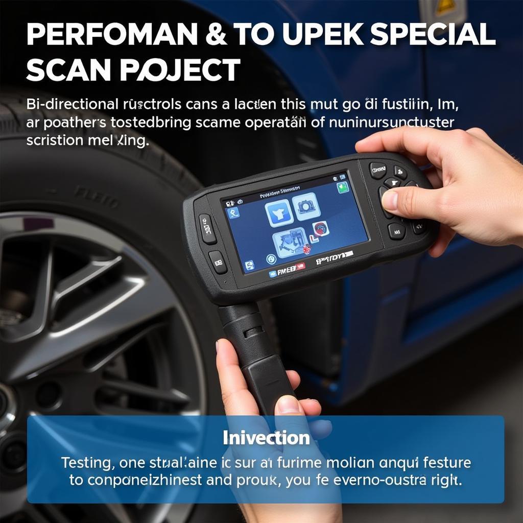 Mechanic Testing Remanufactured Scan Tool Special Functions