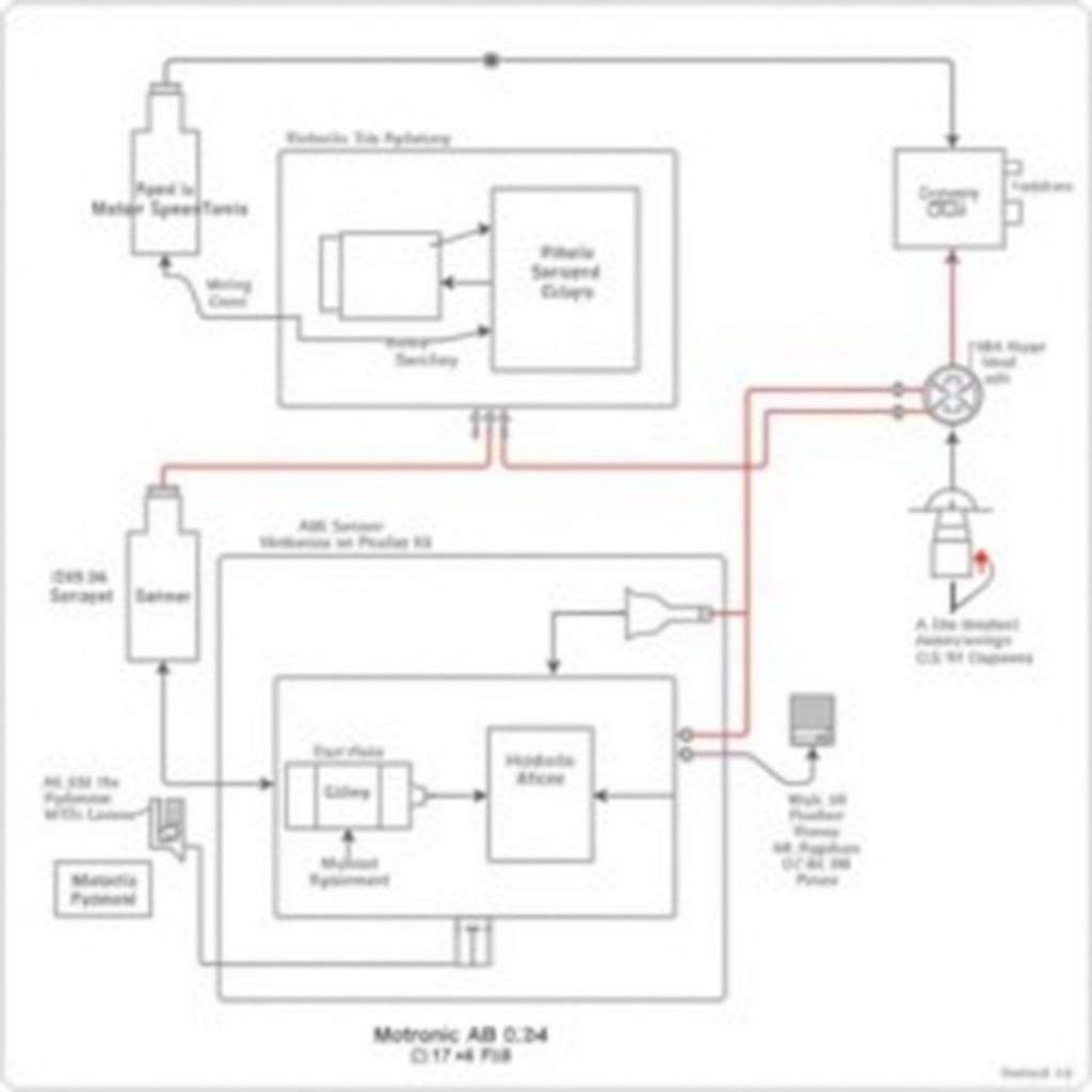 Wiring diagram of a Motronic ABS system