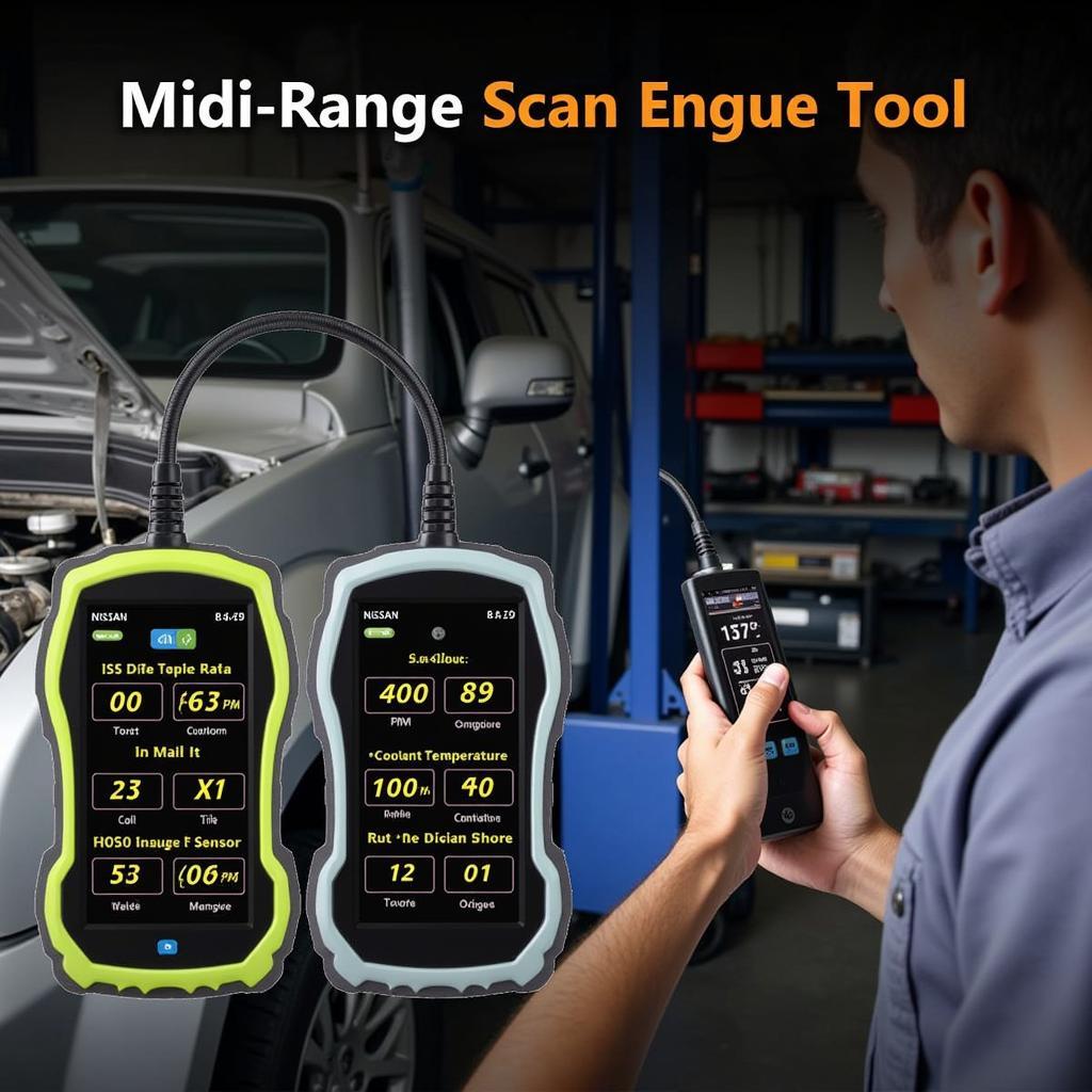 Nissan Patrol Mid-Range Scan Tool Displaying Live Data