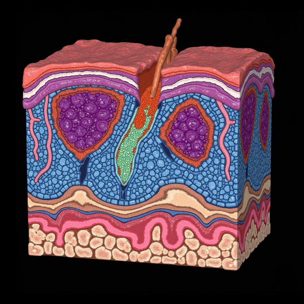 Optical Coherence Tomography (OCT) scan of the skin