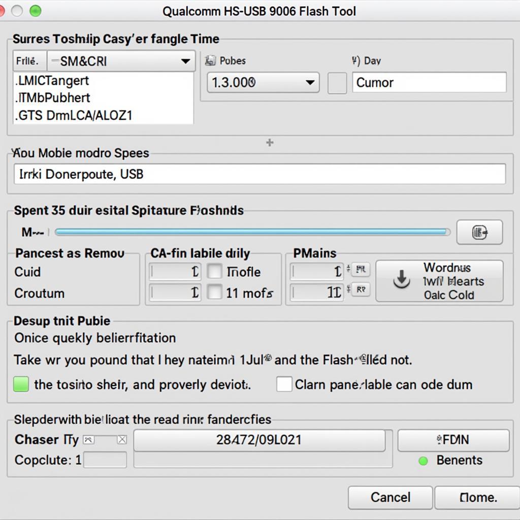 Qualcomm HS-USB 9006 Flash Tool Software Interface