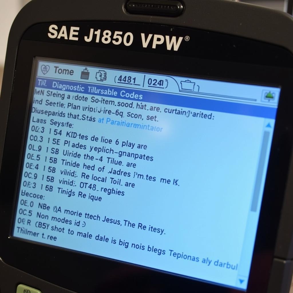 SAE J1850 VPW Scan Tool Displaying DTCs