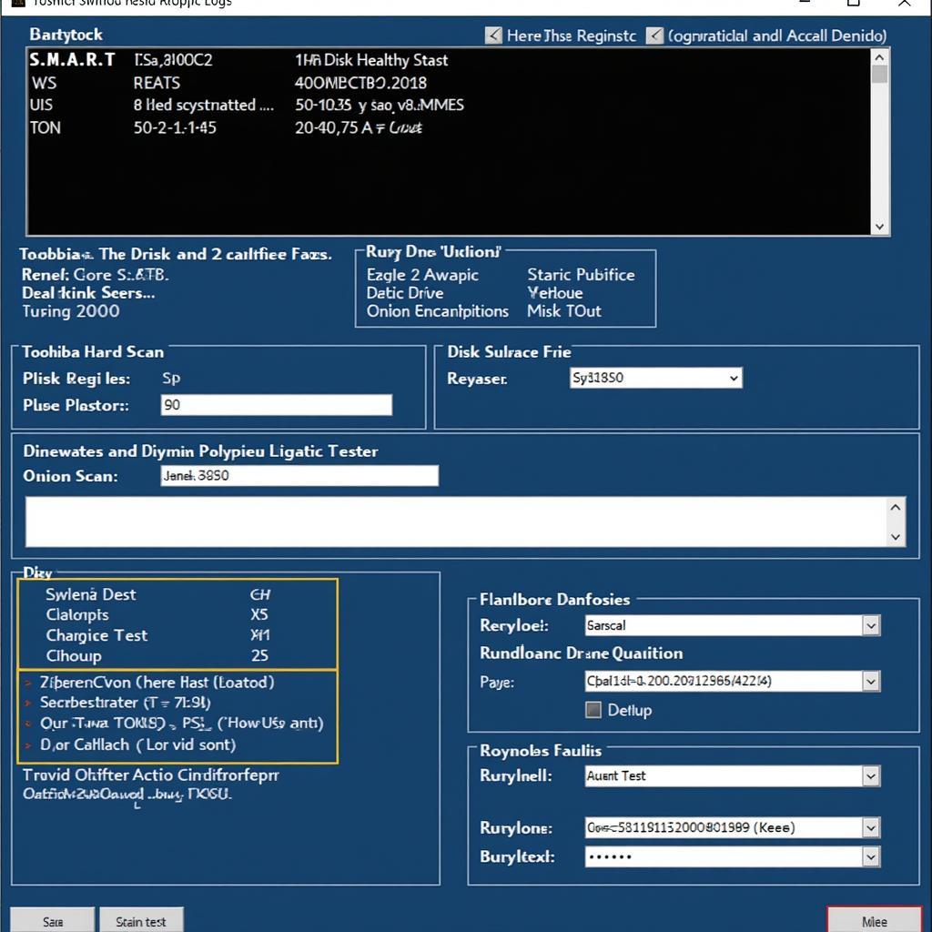 Toshiba Hard Drive Diagnostic Software Interface