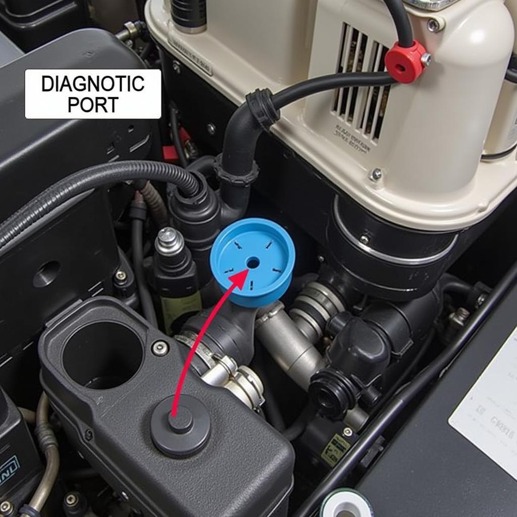 Volvo Penta 300 GI Engine Diagnostic Port