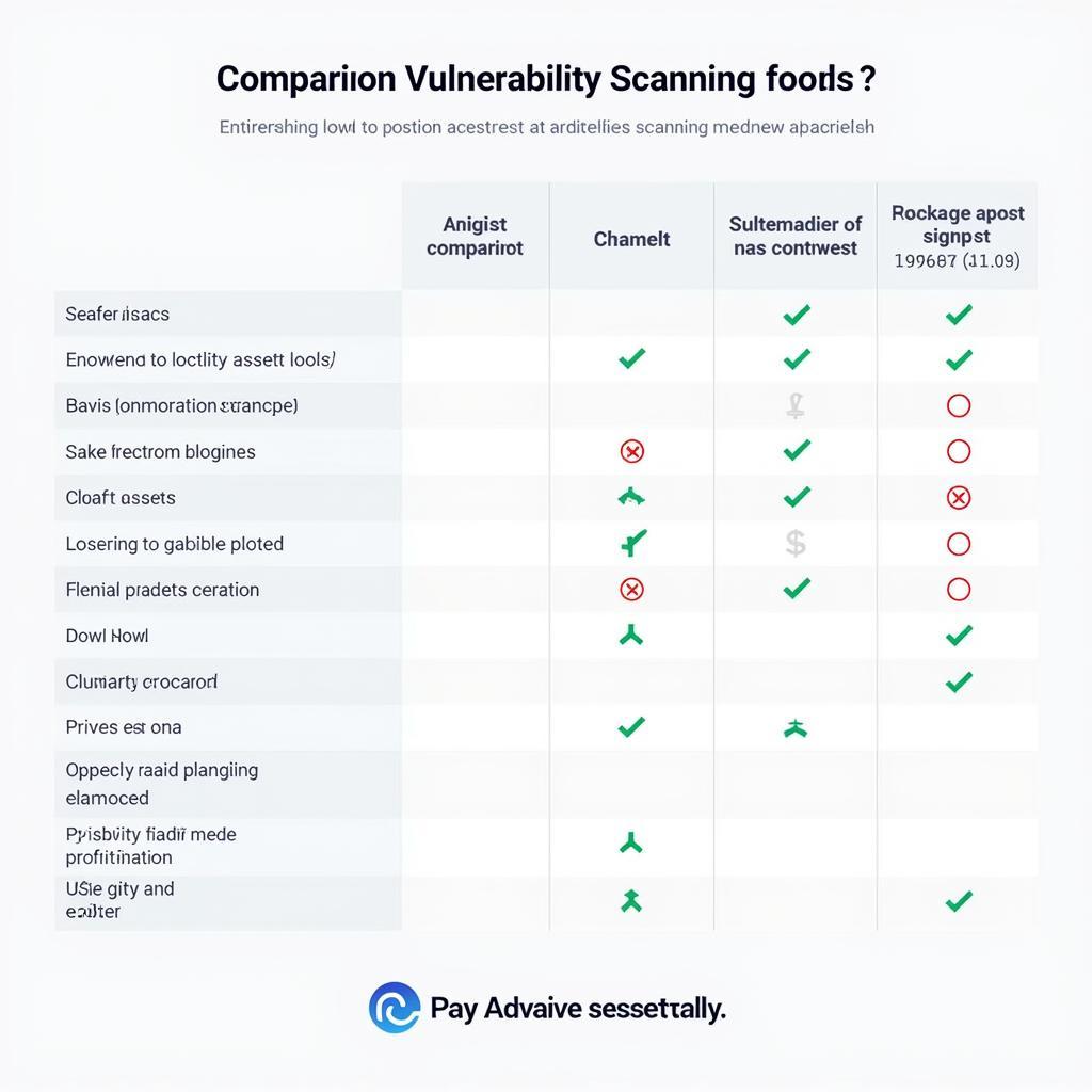 Vulnerability Scanning Tools Comparison Chart