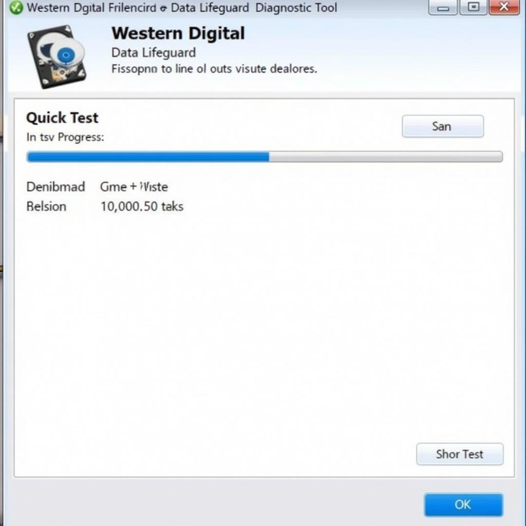 Western Digital Data Lifeguard Diagnostic Tool - Quick Test