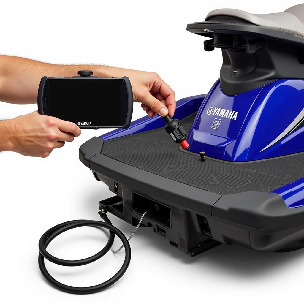 Connecting a Yamaha Jet Ski Diagnostic Tool