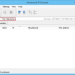 Initial Advanced IP Scanner Interface