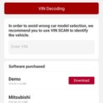 Thinkcar OBD scanner VIN decoding process for Mitsubishi Outlander PHEV battery maintenance - Step 1