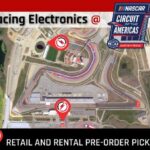 Map of COTA for NASCAR event, showing Racing Electronics locations