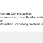 Epson Scan communication error message