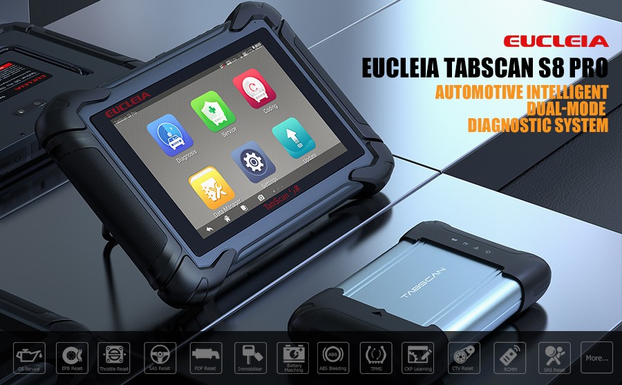 EUCLEIA TabScan S8 Pro Automotive Diagnostic System