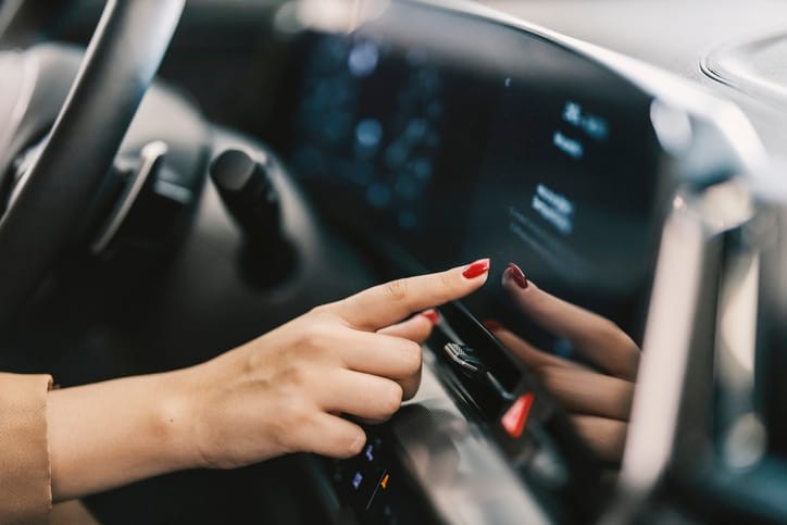 Car key with fingerprint scanner for biometric authentication