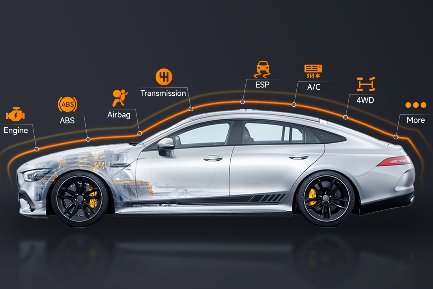 Close-up of a professional car scanner displaying diagnostic data, highlighting fuel system analysis capabilities